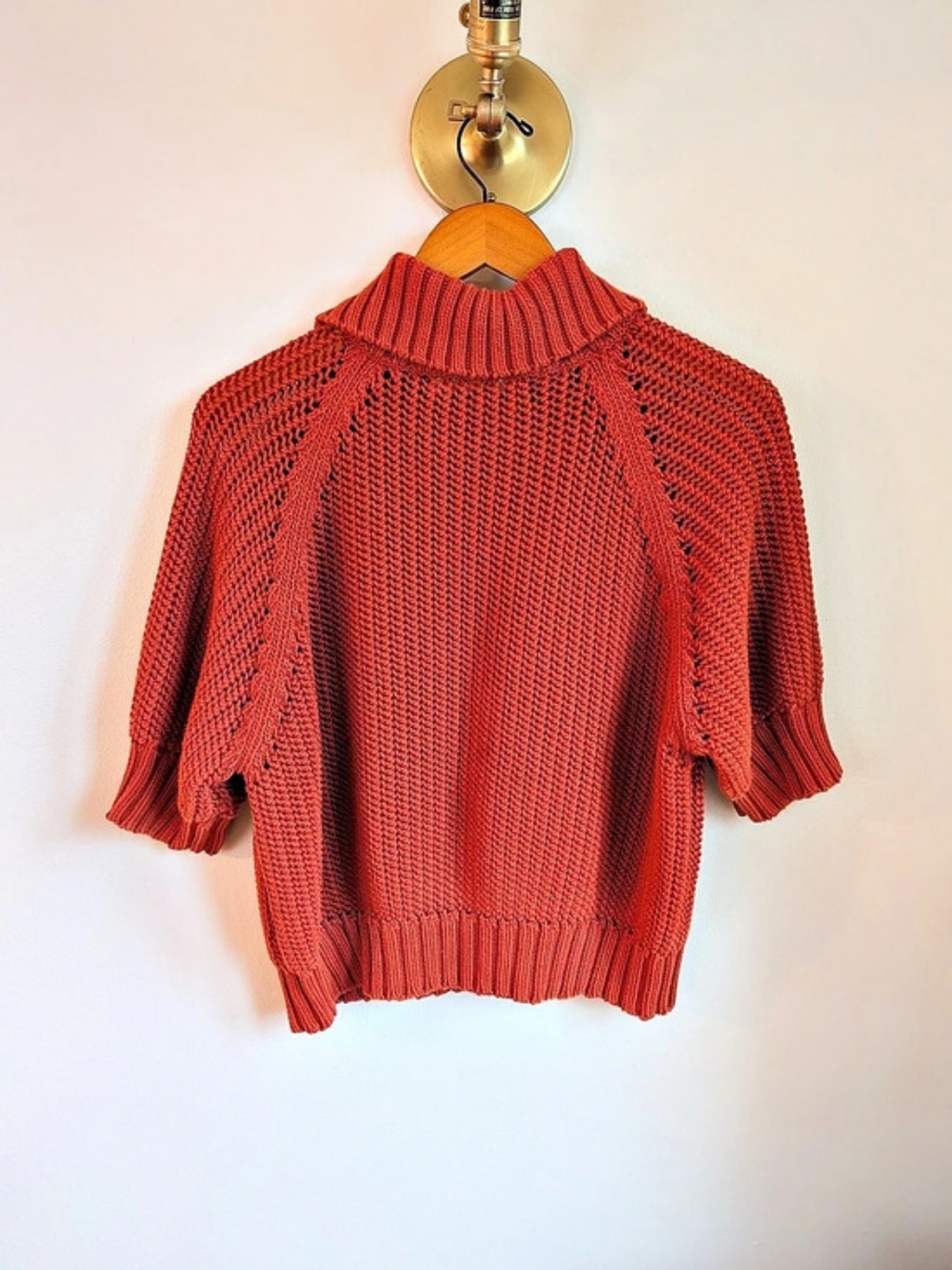 Misha & Puff Sweater Red Cowl Neck XS/S
